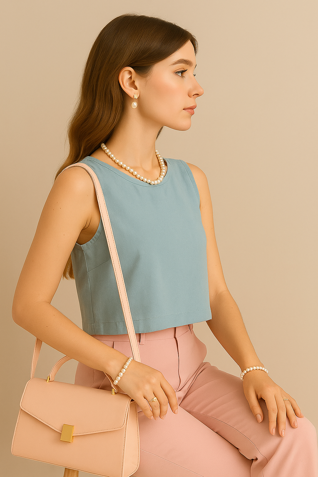 Blue Coquette Charm Top